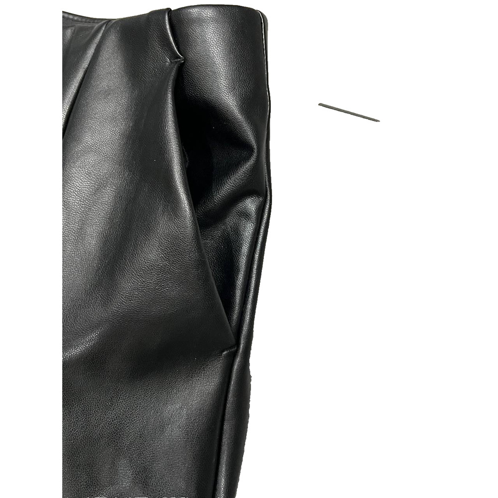 Abercrombie & Fitch Vegan Leather Low Rise Baggy Pant Black Size 28/6 A003658 - Picture 7 of 11
